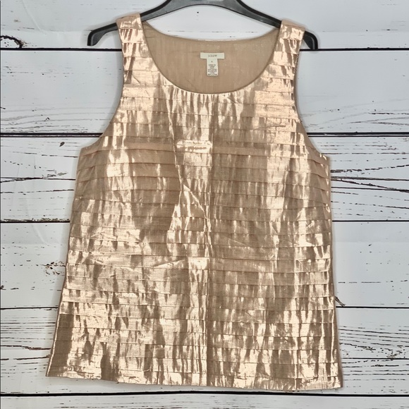 Tops - J. CREW Foil Metallic Sleeveless Top 6